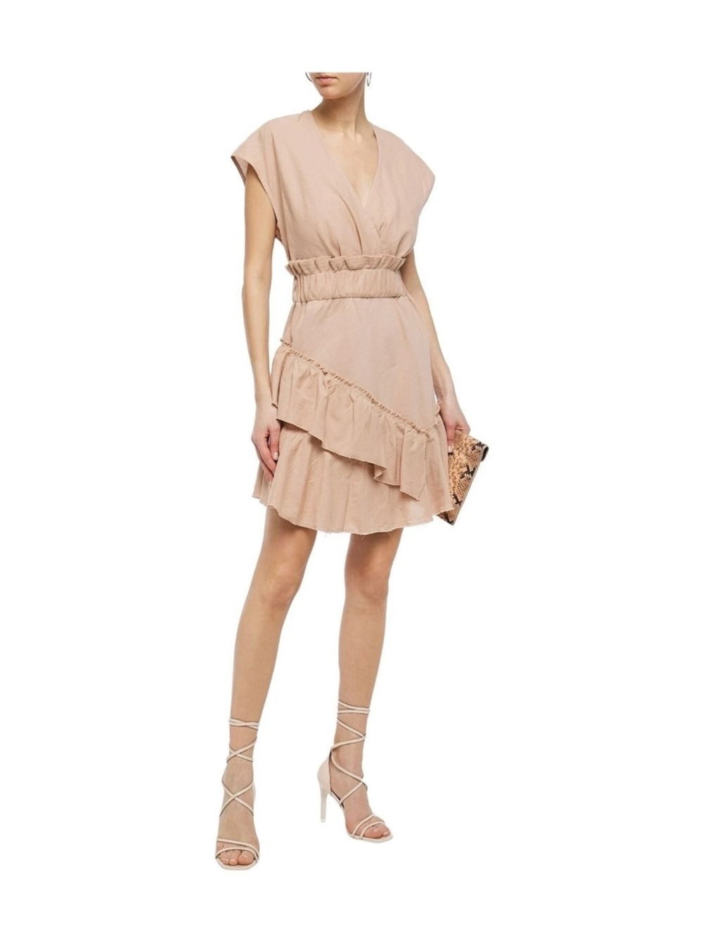 IRO Billow Ruffled Linen Cotton Mini Dress | Sz. 34 (XS/S)